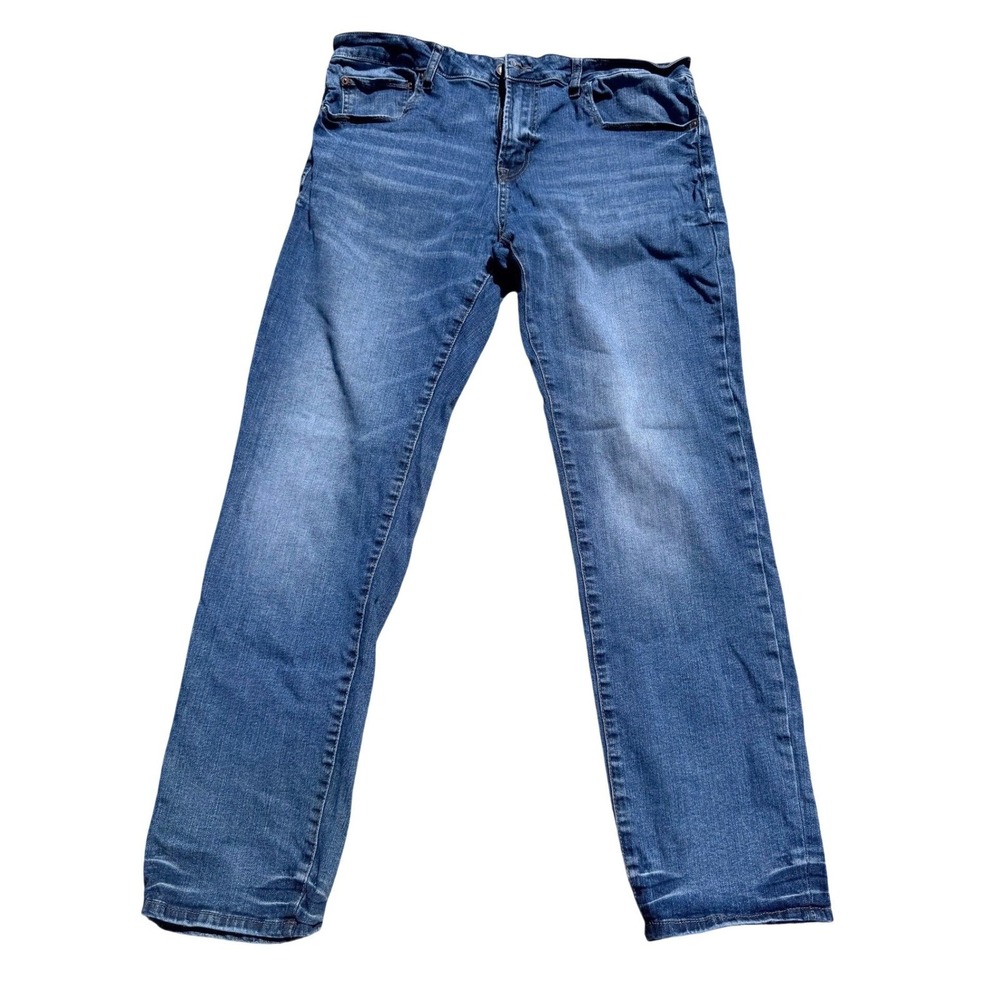 Aero Slim Jeans 36x32 Blue Stretch Denim 10" Mid Rise Everyday Casual
